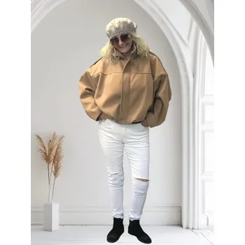 Bolerko Dámská bomber bunda Ella Barva: Béžová, Velikost: UNI, Size system: One size