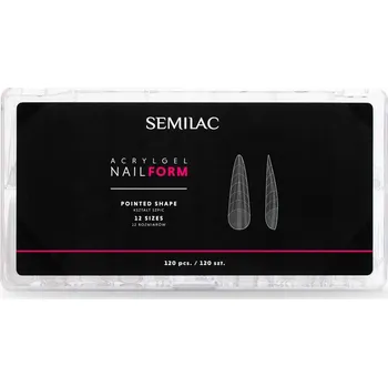 Semilac Acrylgel Šablony na Nehty 120ks Špičaté Horní Formy na Nehty