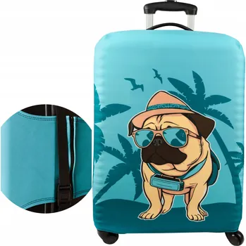 Funkční obal na kufr Sillar s motivem mopsa, velikost L