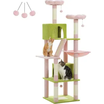 KOČIČÍ STROM - stabilní, vícepatrový (182 cm) Barva: růžová (AMT0239PK)