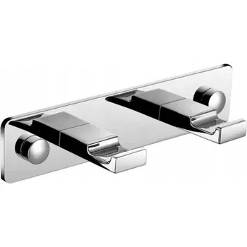 Věšák Lišta - 2 ploché háčky na ručníky / chrom stella 18.062