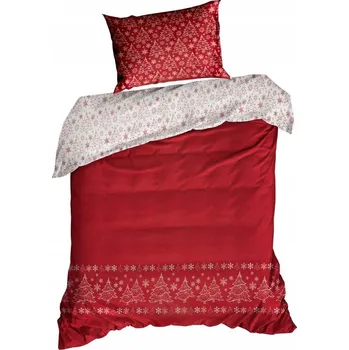 Povlečení Povlečení 140x200 Eurofirany vánoční mikrovlákno Kevin červená 1204