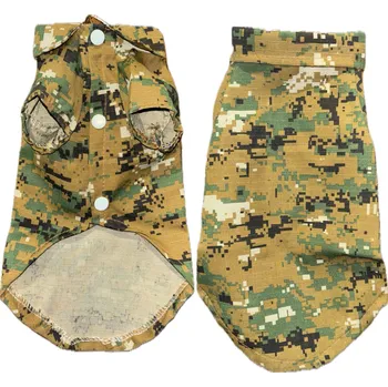 Obojek pro psa Obleček pro malá psí plemena - Hnědá maskáčová košile Varianta: M Nové