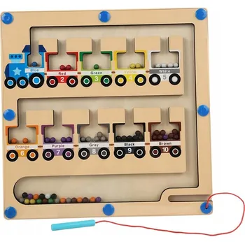 Obraz Montessori Dřevěné Hry: Barvy a Čísla