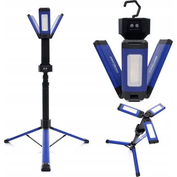 STAVEBNÍ HALOGENOVÁ LED LAMPA NA STOJANU PŘENOSNÁ AKUMULÁTOROVÁ 2000LM