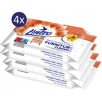 Vlhčený ubrousek LINTEO Vlhčené ubrousky na nábytek 4 × 40 ks
