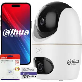IP kamera Otočná kamera chůvička WiFi 10MPx (5MP + 5MP) Dahua H5D-5F Audio karta 64GB