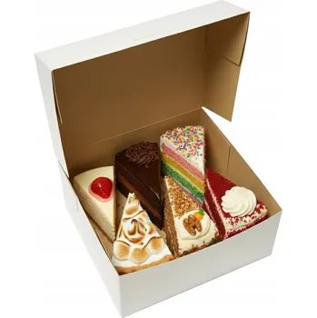 Svatební dekorace Cukrářské krabičky na dort, svatební poděkování, eko 18x18x9 cm 100 ks