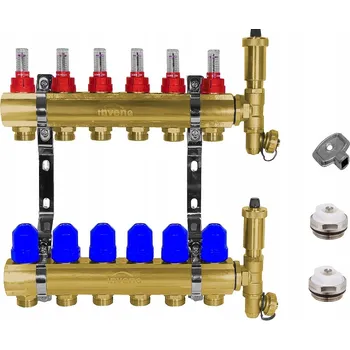 rozdělovač topení Rozdělovač Invena pro 6 okruhů