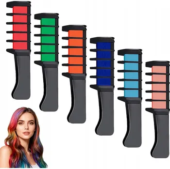 Barva na vlasy BAREVNÉ PRAMÍNKY KŘÍDA BARVY KŘÍDY NA VLASY 6 KS