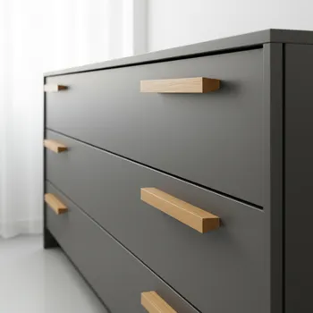 Nábytkové kování Interex design Dřevěná úchytka VIRGINIA / Dub lakovaný 512 mm