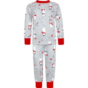 Dívčí pyžamo V-Mart, Rostoucí vánoční pyžamo s dlouhým rukávem Medvídci 98