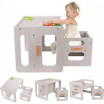 Zahradní sestava KiddyMoon Stolek a židle - dětský nábytek set TC-001