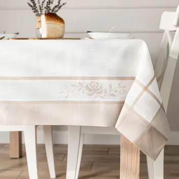 ubrus ASTRA Ubrus s výšivkou, 140x180 cm, barva 001 bílá