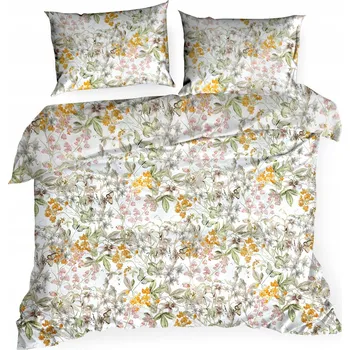Povlečení Bavlněné Povlečení s květinami 200x220 PAULA Sada Eurofirany 100% Bavlna