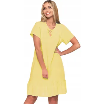 Dámské šaty ŠATY dámské s krátkým rukávem letní bez vzoru viskózové MORAJ vel. S