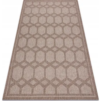 Koberec KOBEREC PROPLÉTANÝ HOUSE 140x190cm ŠESTIÚHELNÍK béžová #D409