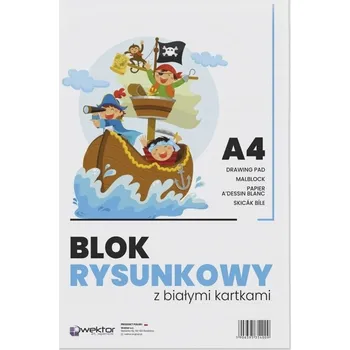 Blok Blok na kreslení A4 bílé listy Wektor