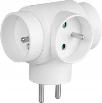 Elektrická zásuvka ELEKTRICKÝ ROZBOČKA T-ROZDĚLOVAČ ROZDĚLOVAČ ROZDVOJKA S UZEMNĚNÍM 3500 W VAYOX