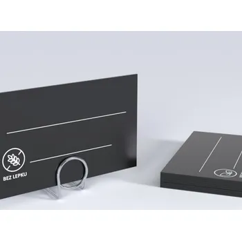 Jednorázové nádobí Černé cenovky PS s potiskem - ČD-PS-50x80-BEZ LAKTÓZY