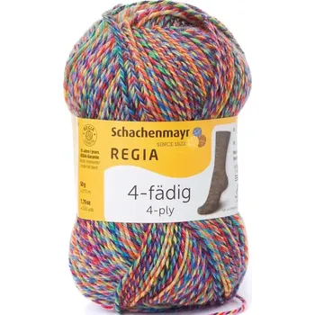 Příze Regia 4-Ply Color 4068 flowerfield color 210m/50g (Ponožková příze Regia 4068 flowerfield color)
