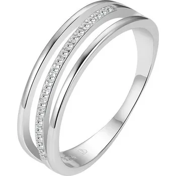 Prsten Stříbrný prsten se zirkony (2,01 g, 55)