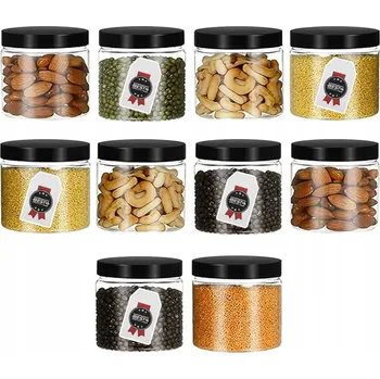 Sklenice PLASTOVÁ ZAVAŘOVACÍ SKLENICE 100ML SKLENIČKA NA KOŘENÍ 10 KS