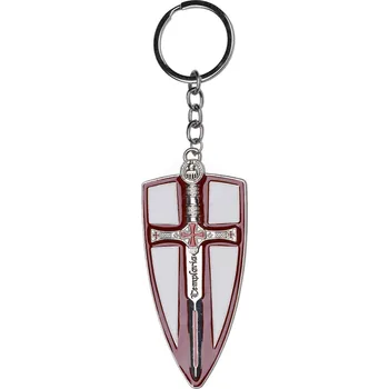 Multifunkční nůž Haller Klíčenka / Přívěsek: Kovový Štít s Templářským Křížem