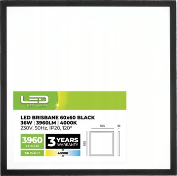 LED panel čtvercový Elektrosalon černý