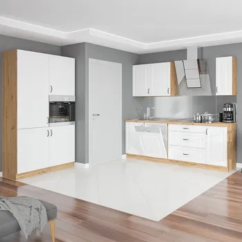 Kuchyňská linka Kuchyňská linka STILO ab | 120+230 cm | PREMIUM BOX | artisan/bílá