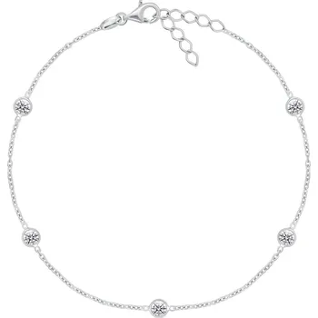 Náramek Brilio Silver Něžný stříbrný náramek na nohu se zirkony ANK106W + 2 měsíce na vrácení zboží