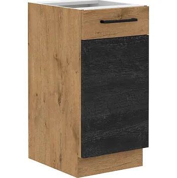 Kuchyňská skříňka VIGO d | dolní skříňka 40D 1F s policí | 40 cm | lancelot/dark wood | UNI dvířka