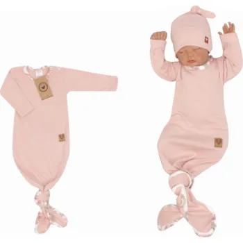 Kojenecký body Z&Z Kojenecký rostoucí bavlněný overálek + čepička, růžový Velikost koj oblečení: 56/62 (0-3m)