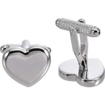 Manžetový knoflíček Manžetové knoflíčky srdce Stříbrná