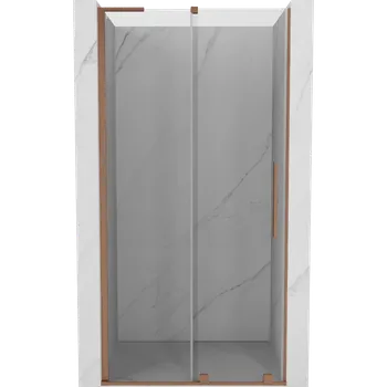 Sprchové dveře Mexen Velar L posuvné sprchové dveře 110 cm, transparentní, kartáčovaná měď - 871-110-003-01-65 Sprchové dveře