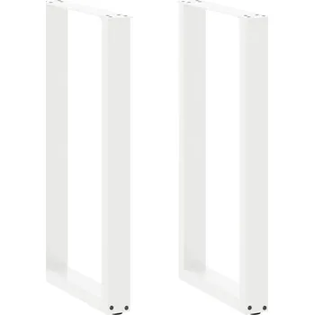 Stolová podnož OMAXI Nohy barového stolu ve tvaru U, 2 ks, bílé, 50 x (90-91) cm, ocelové 311603