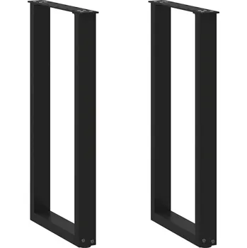 Stolová podnož OMAXI Nohy konzolového stolku ve tvaru U, 2 ks, černé, 38 x (72-73) cm, ocel 311115