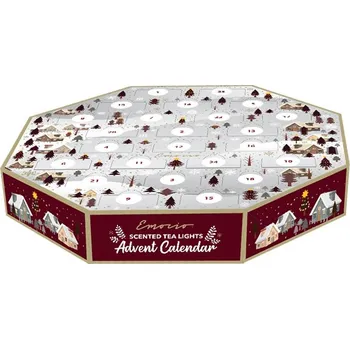 Svíčka Emocio Adventní kalendář vonné čajové svíčky 24x 12 g