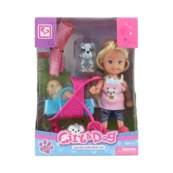 Panenka TechM panenka s kočárkem pro zvířátka