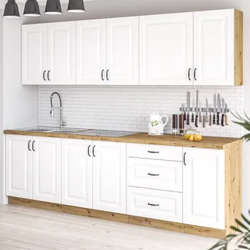 Kuchyňská linka Kuchyňská linka STILO ab | 260 cm | PREMIUM BOX | A verze | artisan/bílá