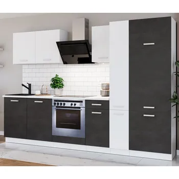 Kuchyňská linka Kuchyňská linka TONI | 290 cm | S PRACOVNÍ DESKOU | bílá/matera