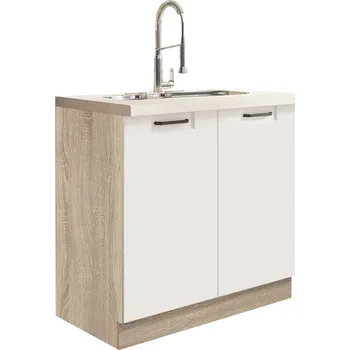 FAVORIT w | dolní skříňka FW-12D dřezová | 80 cm | bílá lesk | VÝBĚR KORPUSU