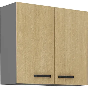 SCANDI sc | horní skříňka 80 G-72 2F s policemi | 80 cm | šedá/rybí kost