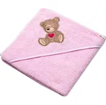 Baby Nellys Kojenecká froté osuška s kapucí 80x80cm Sweet dreams by TEDDY - růžová