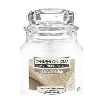 Svíčka Vonná svíčka Home Inspiration malá White Linen & Lace Yankee Candle - 104 g