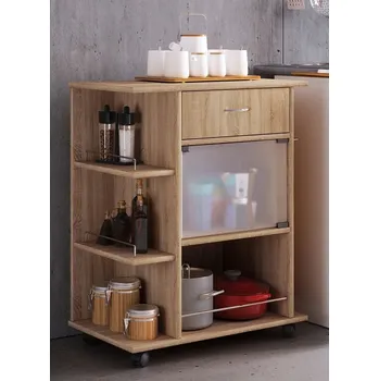 Servírovací stolek Vcm Kuchyňský vozík Pocis, dub sonoma