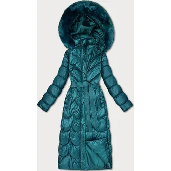 Dámský kabát Klasický prošívaný kabát v mořské barvě s kapucí Minority (T3-2620#-56) odstíny modré M (38)