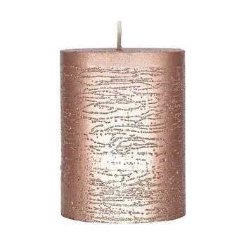 Svíčka ARÔME Rustikální svíčka 5x10cm Metalická barva Hnědá (Copper)
