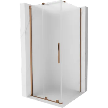 Mexen Velar sprchový kout posuvný 90 x 90 cm, matný, růžové zlato - 871-090-090-31-60 Sprchové kouty