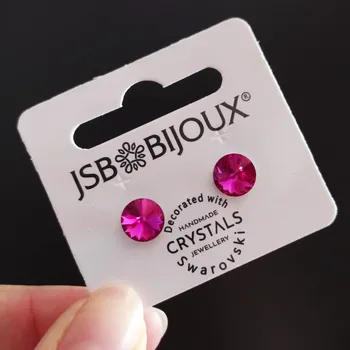 Módní doplněk JSB bijoux Náušnice RIVOLI puzety 8mm - Fuchsia